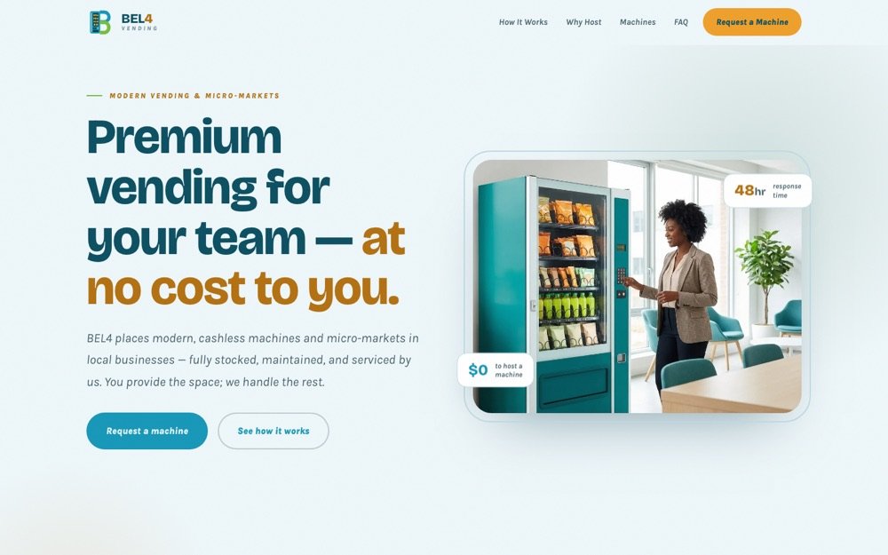 Bel4 Vending website