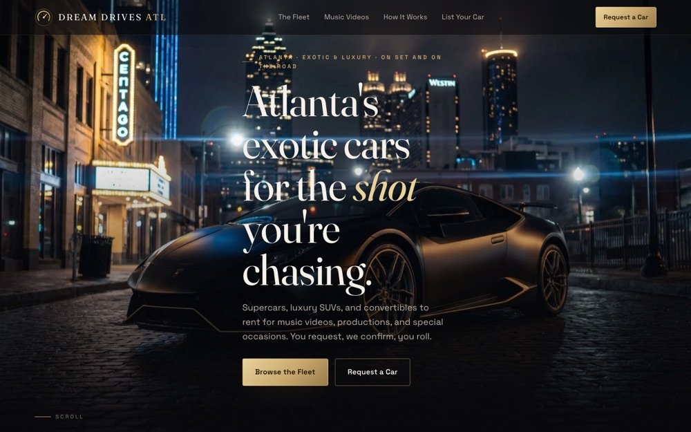 Dream Drives ATL website